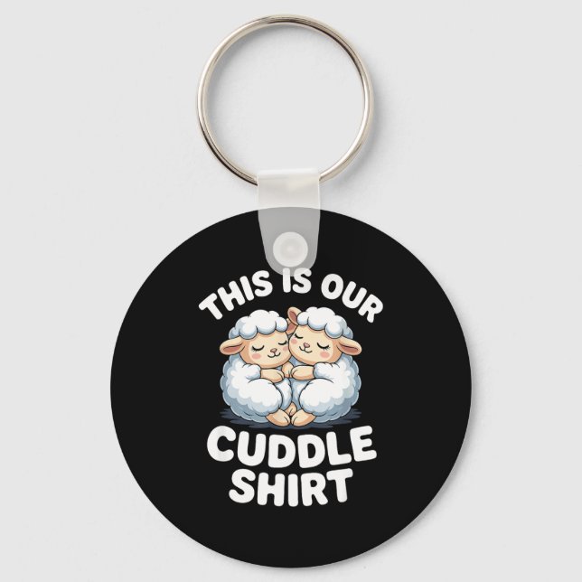 Llavero Cute Sheep Couple This Is Our Cuddle  (Anverso)