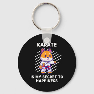 Llavero Cute Shi Inu Karate Es Mi Secreto Para La Felicida