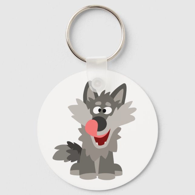 Llavero Cute Silly Personalizado Wolf (Anverso)