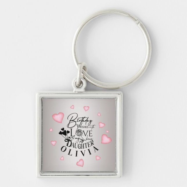 Llavero Cute Simple Gifts For Daughters | Typography (Frente)