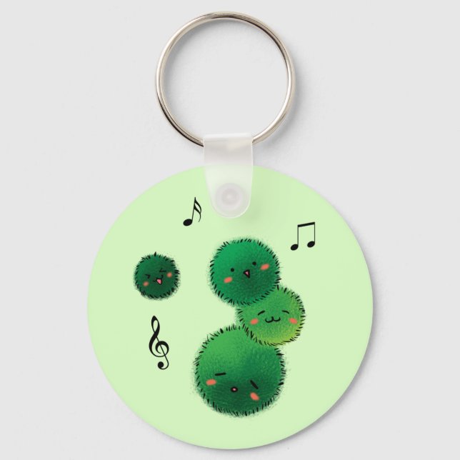 Llavero Cute Singing Marimo Moss Stack (Anverso)
