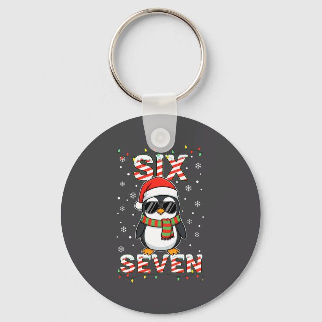 Llavero Cute Six Seven 67 Penguin Kids Christmas Holiday L (Anverso)