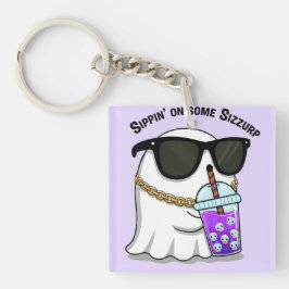 Llavero Cute Sizzurp Ghost Keychain – Funny Kawaii Ghost C