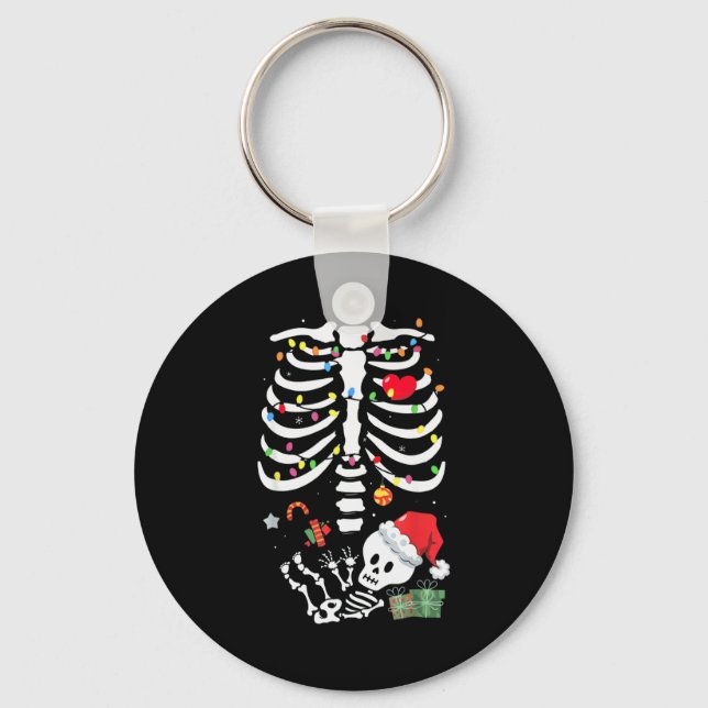 Llavero Cute Skeleton Baby Xmas Maternity Mom Pregnancy Ch (Anverso)