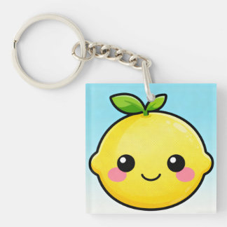 Llavero Cute Smiling Lemon Keychain