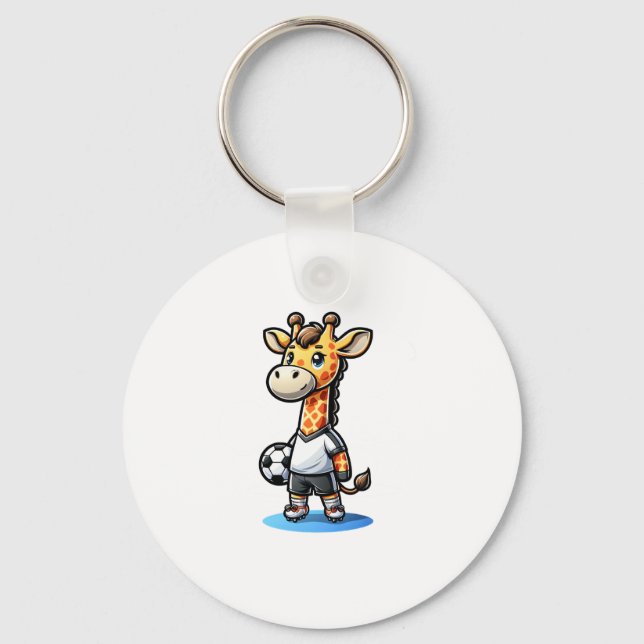 Llavero Cute Soccer Player Giraffe. (Anverso)