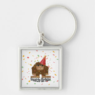 Llavero Cute Squatchy Birthday Bigfoot