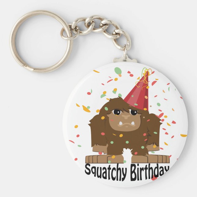 Llavero Cute Squatchy Birthday Bigfoot (Frente)