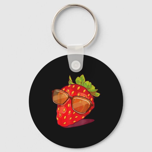 Llavero Cute Strawberry Fruit Lover Aesthetic Summer Gift  (Anverso)
