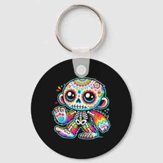 Llavero Cute Sugar Skull Pie Grande Día De Los Muertos