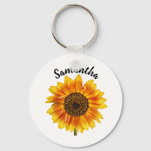 Llavero Cute Sunflower Personalizado (Anverso)
