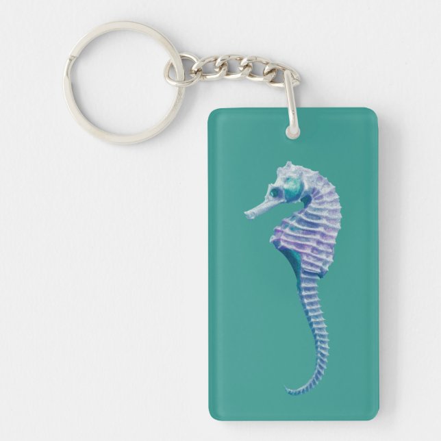 Llavero Cute trendy Seahorse Sealife Beach Tema (Frente)