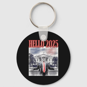 Llavero Cute Trump Hola 2025 Nochevieja Día Conservador