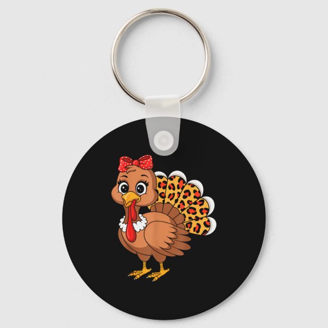 Llavero Cute Turkey Thanksgiving Lgrim Turkey Day Women Gi (Anverso)