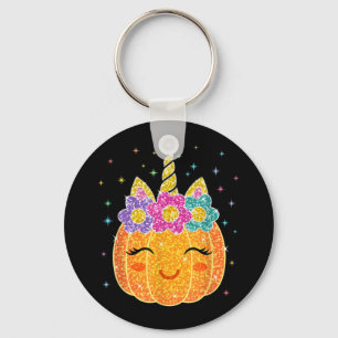Llavero Cute Unicorn Calabaza Halloween Día de Acción de G