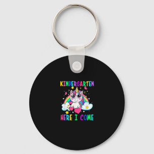 Llavero Cute Unicorn Kindergarten Aquí Vengo Escuela Kinde