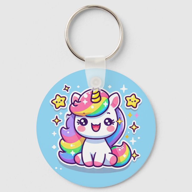 Llavero Cute unicornio (Anverso)