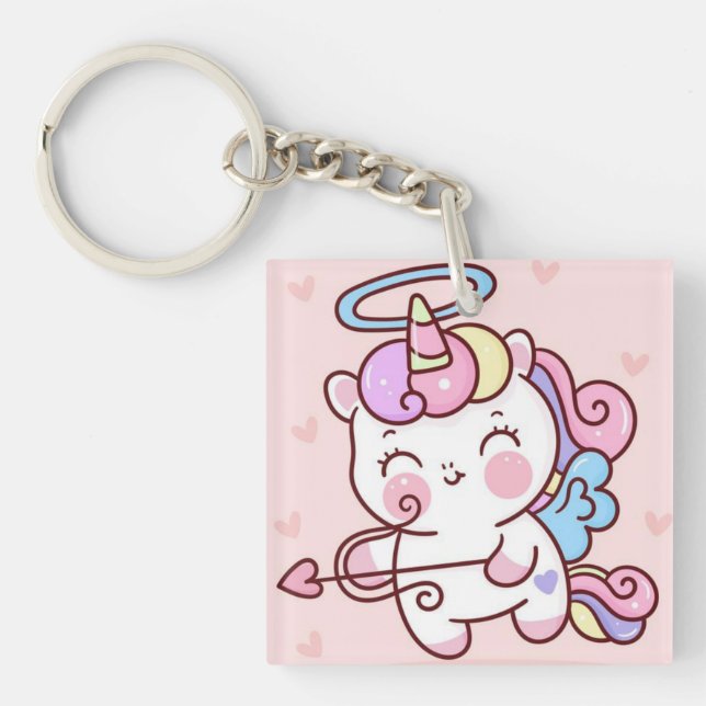 Llavero Cute unicornio (Frente)