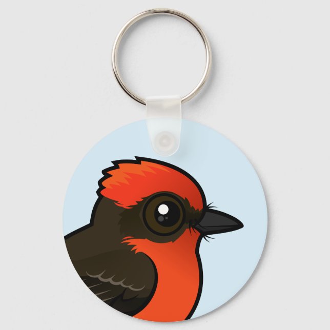 Llavero Cute Vermilion Flycatcher (Anverso)