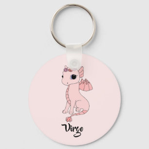 Llavero Cute Virgo Dragon diseño zodiac keychain