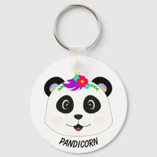 Llavero Cute Whimsical Panda Unicorn