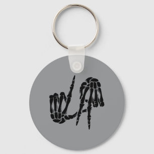 Llavero Cute Y Los Angeles Hand Sign Skeleton La Regalo