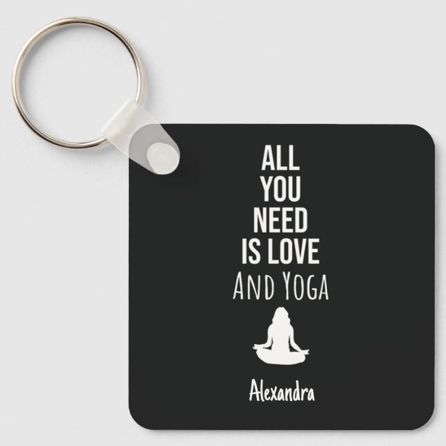 Llavero Cute Yoga Gifts For Yogi Lover Personalized (Anverso)