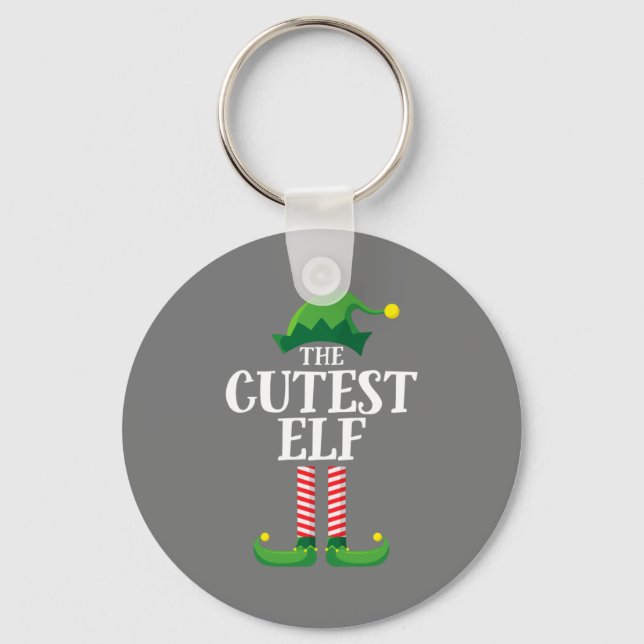 Llavero Cutest Elf Matching Family Group Christmas Party (Anverso)