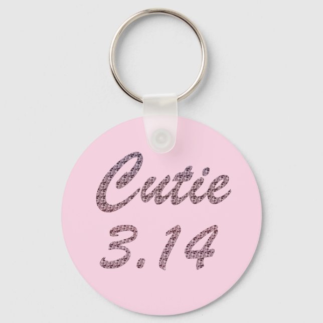 Llavero Cutie 3.14 Pi Day Pink (Anverso)