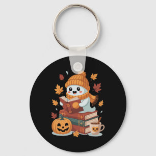 Llavero Cuto fantasma leyendo libros - Otoño Halloween Boo