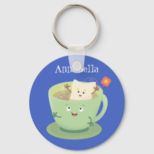 Llavero Cuto teabag taza personalizado personaje de humor