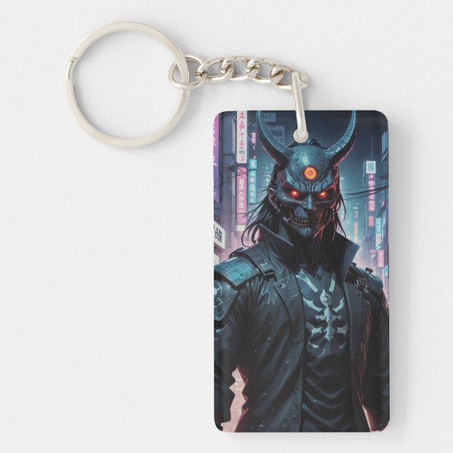 Llavero Cyberpunk Demon Samurai (Frente)