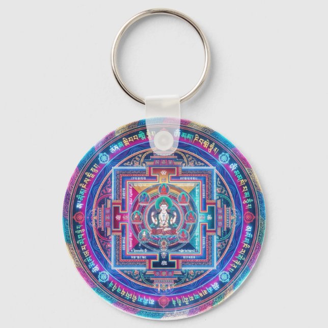 Llavero Cyberpunk Mandala (Anverso)
