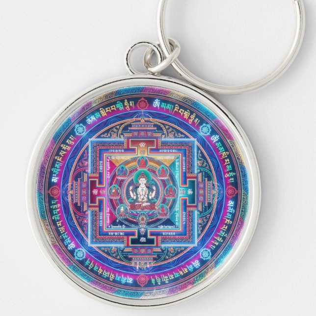 Llavero Cyberpunk Mandala (Frente)