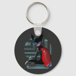 Llavero Cyberpunk Ninja, un gato siamés