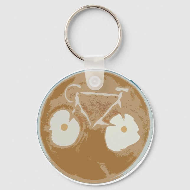 Llavero Cycling Latte Art (Anverso)