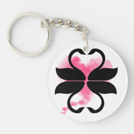 Llavero Cygnes amour Porte-clés en acrylique