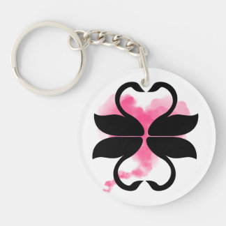 Llavero Cygnes amour Porte-clés en acrylique