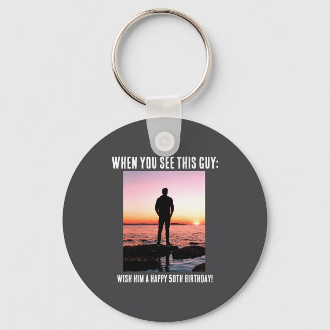 Llavero D Funny 50th Milestone Birthday  (Anverso)