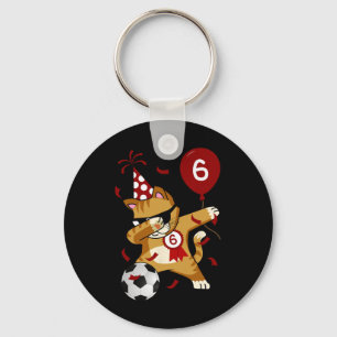 Llavero Dabbing Cool Cat Soccer Footll 5to Cumpleaños 