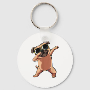 Llavero Dabbing Dab Pug Dog Mascotas bailan pipa animal