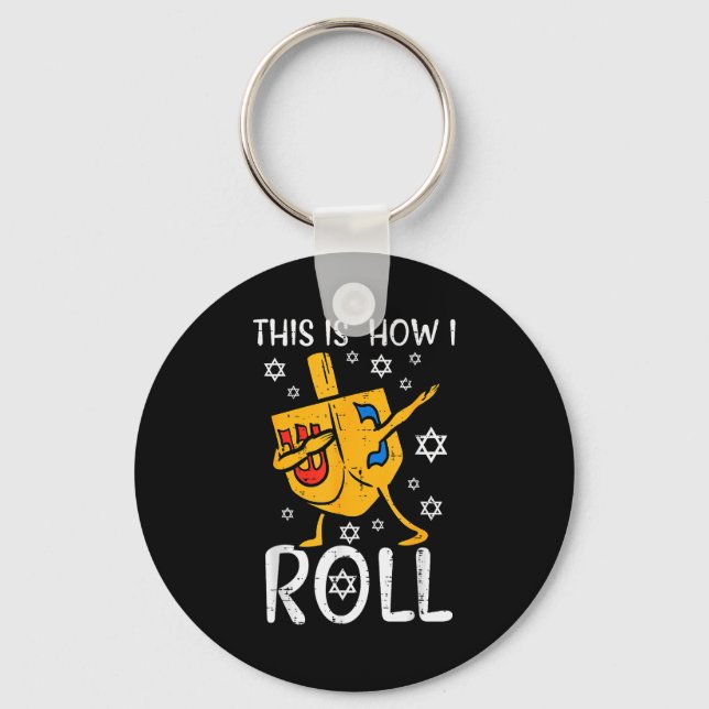 Llavero Dabbing Dreidel Ugly Hanukkah Funny Chanukah Men W (Anverso)