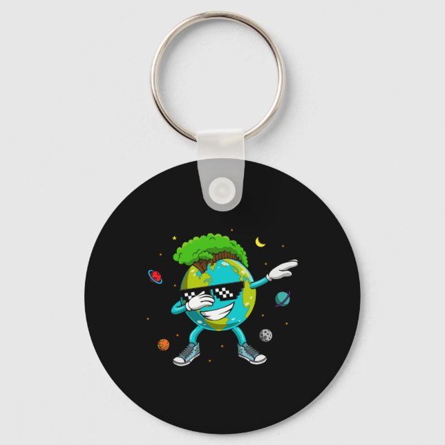 Llavero Dabbing Earth Recycling Conversation Space Science (Anverso)