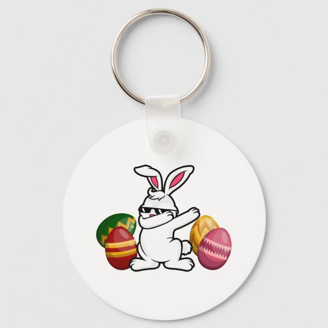 Llavero Dabbing Easter Bunny Bunny Feliz Pascua (Anverso)