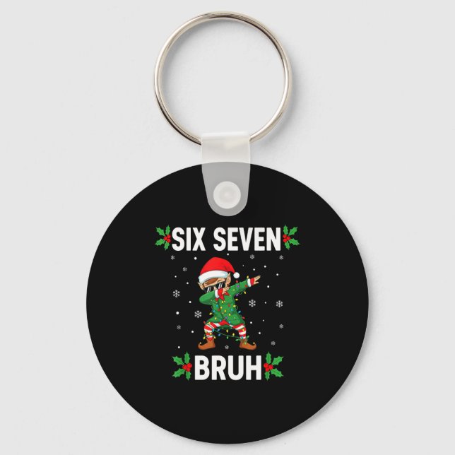 Llavero Dabbing Elf Six Seven Bruh Christmas 67 Meme Xmas  (Anverso)