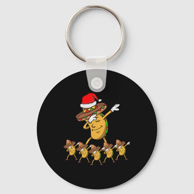 Llavero Dabbing Fiesta Navidades Taco Funny Dab Gift (Anverso)