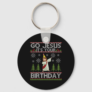 Llavero Dabbing Go Jesus Es tu cumpleaños Feliz Navidad