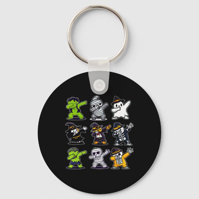Llavero Dabbing Halloween Boys Skeleton Zombie Scary Pumpk (Anverso)