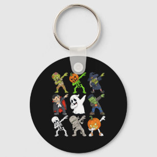 Llavero Dabbing Halloween Skeleton Zombie Scary Pumpkin Va