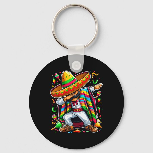 Llavero Dabbing Mexican Poncho Cinco De Mayo (Anverso)